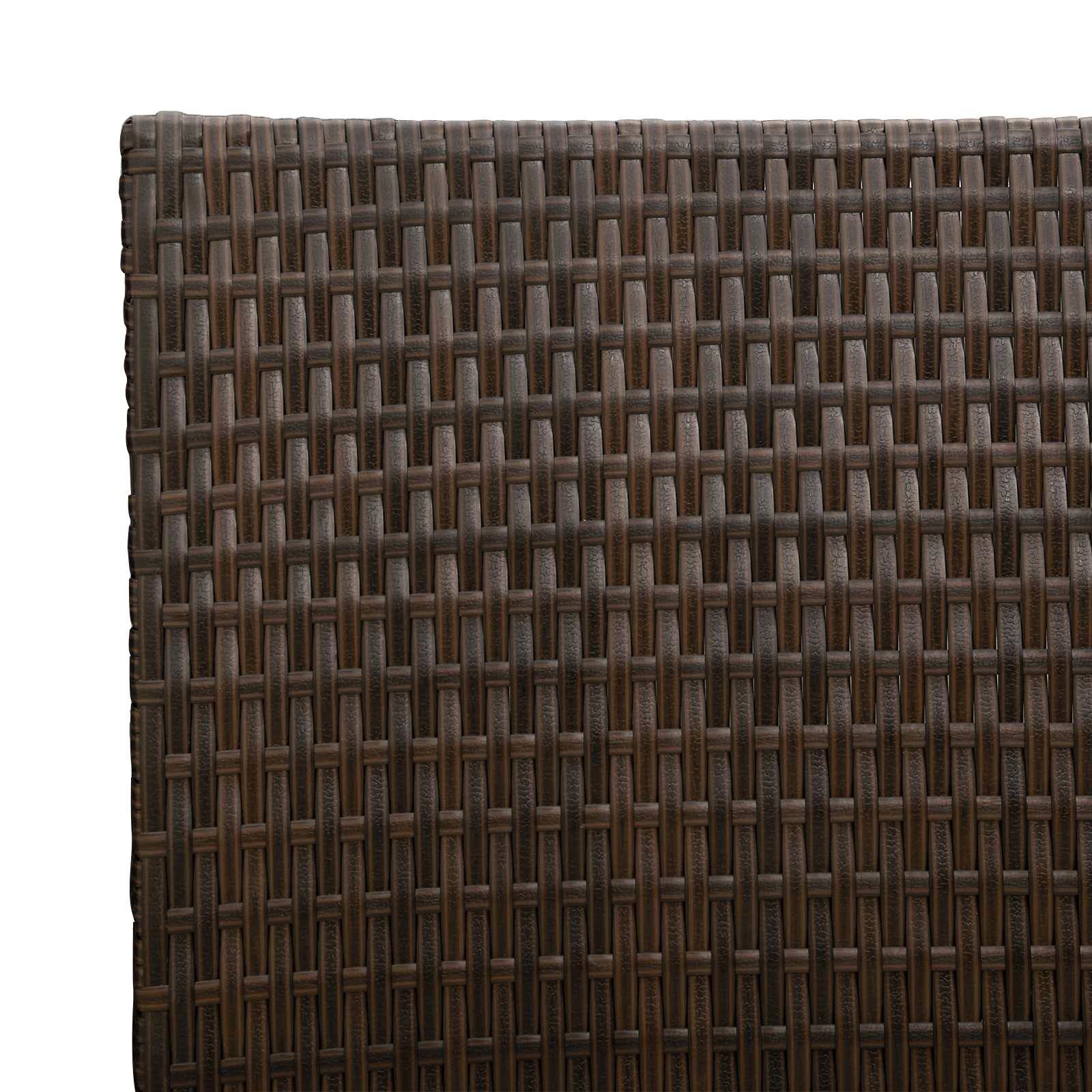 ComfortXL - Grand Cache-Pot Rectangulaire Résine Tressée Extérieur Mise Valeur Plantes 55x22x70cm Marron - ComfortXL Outdoor Living - Image 6