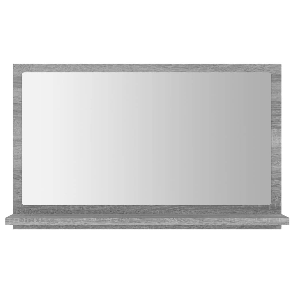Helloshop26 - Miroir de bain 60 x 10,5 x 37 cm bois d'ingénierie gris - Imagen 2