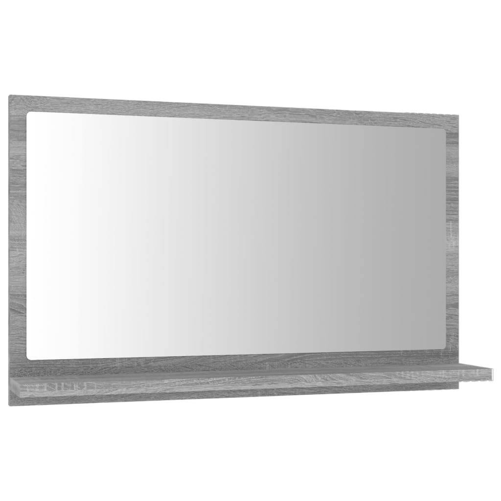 Helloshop26 - Miroir de bain 60 x 10,5 x 37 cm bois d'ingénierie gris - Imagen 1