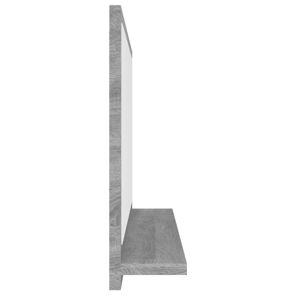 Helloshop26 - Miroir de bain 60 x 10,5 x 37 cm bois d'ingénierie gris - Imagen 3
