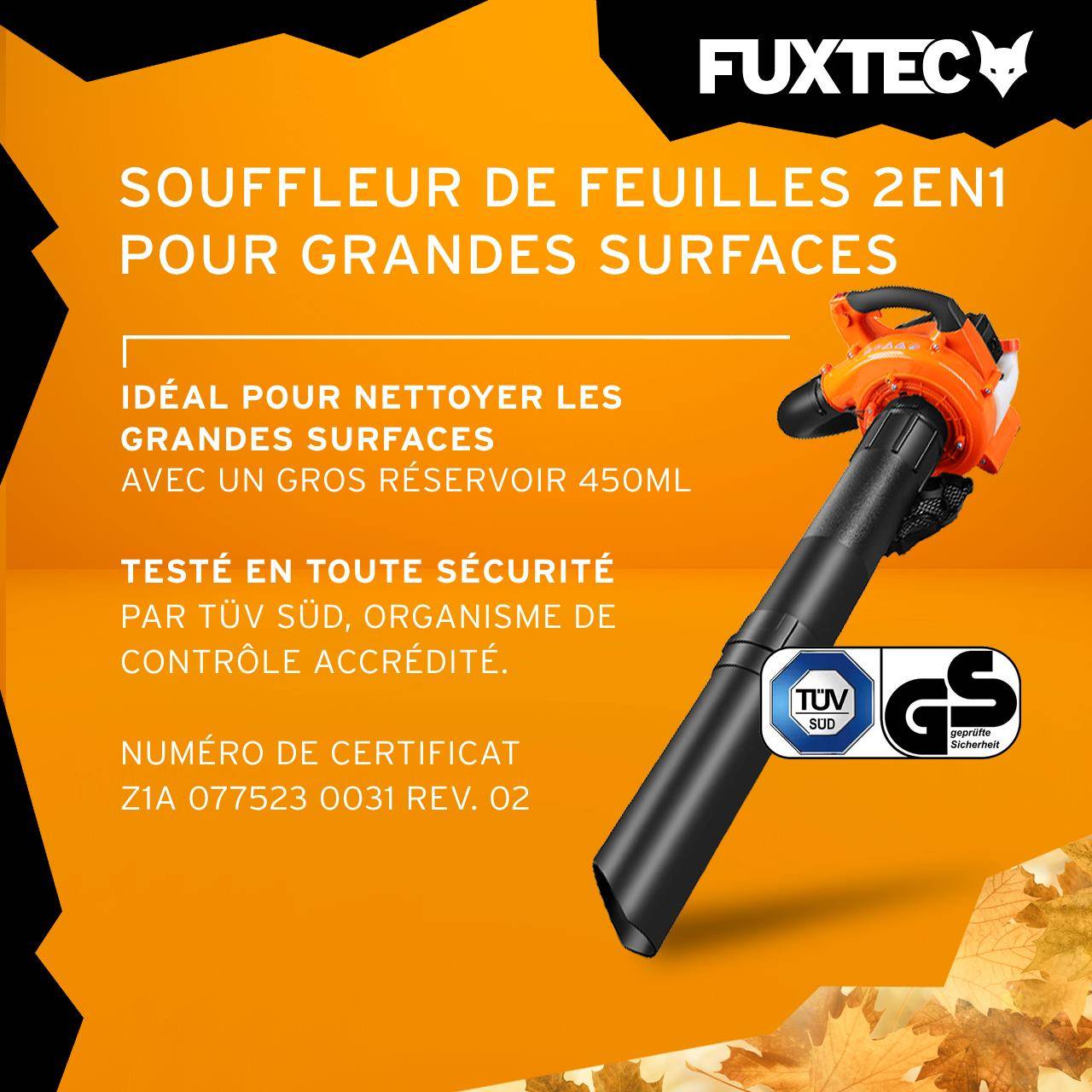 FUXTEC - Souffleur thermique - FUXTEC FX-LB126 - 26cm3 aspiration disponible en option - Image 5