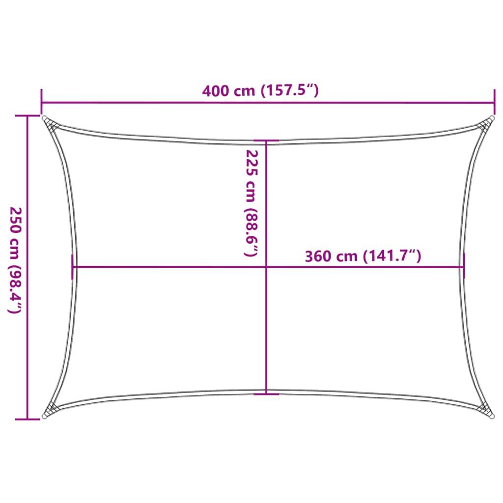 Maison Chic - Voile d'ombrage - Voile solaire 160 g/m² Vert foncé 2,5x4 m PEHD - Image 10