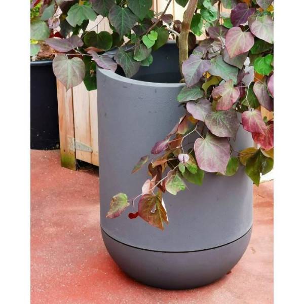Riviera - Bac A Fleurs Rond Riviera Granit Tulipe - Plastique - Diametre 50 Cm - Gris - Riss - Image 3