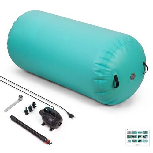 Todeco Air Roller 120cm Gonflable Rouleau d'Air, Cylindre de Gymnastique, Barrel Gymnastique Tumbling,Tapis de Gymnastique, Convient à la Gymnastiq - Image 1
