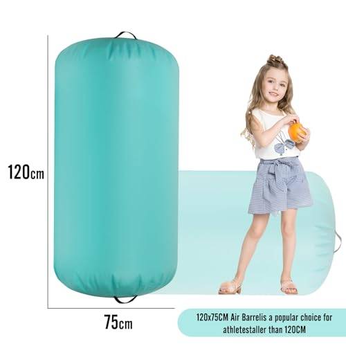 Todeco Air Roller 120cm Gonflable Rouleau d'Air, Cylindre de Gymnastique, Barrel Gymnastique Tumbling,Tapis de Gymnastique, Convient à la Gymnastiq - Image 4