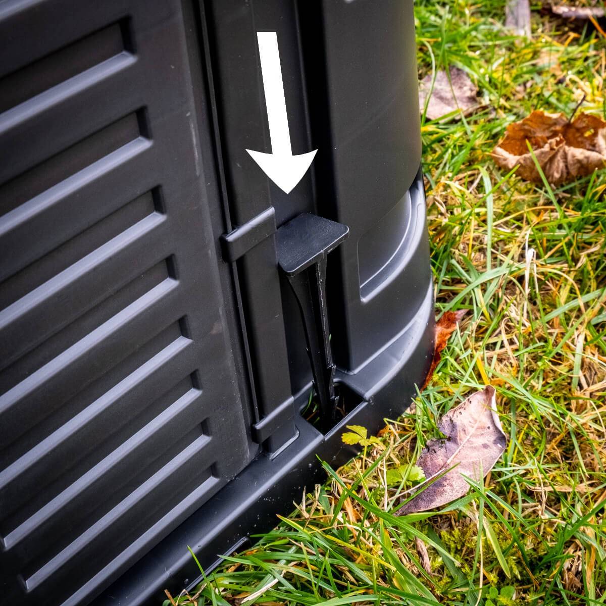 Composteur de jardin 480 Litres 93,3 x 93,3 x H80 cm KOMPOBOX BRIXO - Imagen 7
