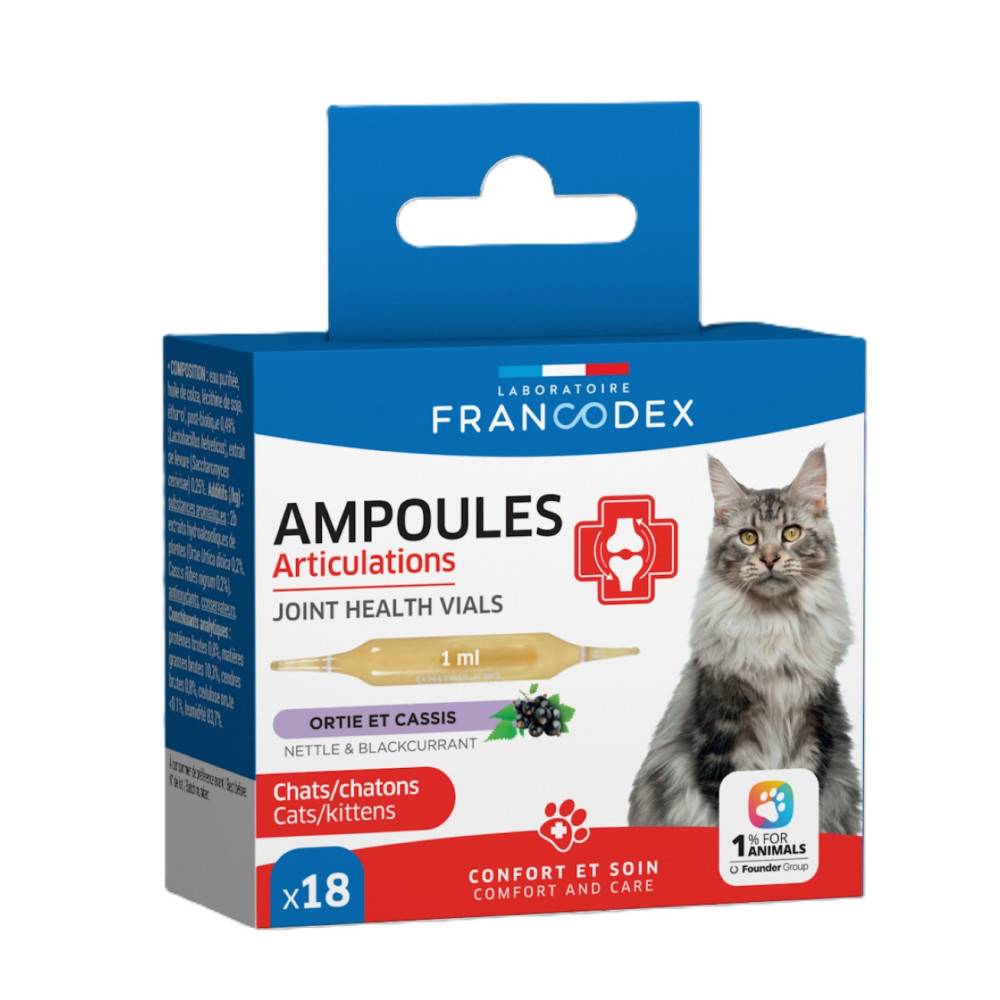 Francodex - Ampollas Articulaciones 18 x 1 ml Para Gatitos y Gatos