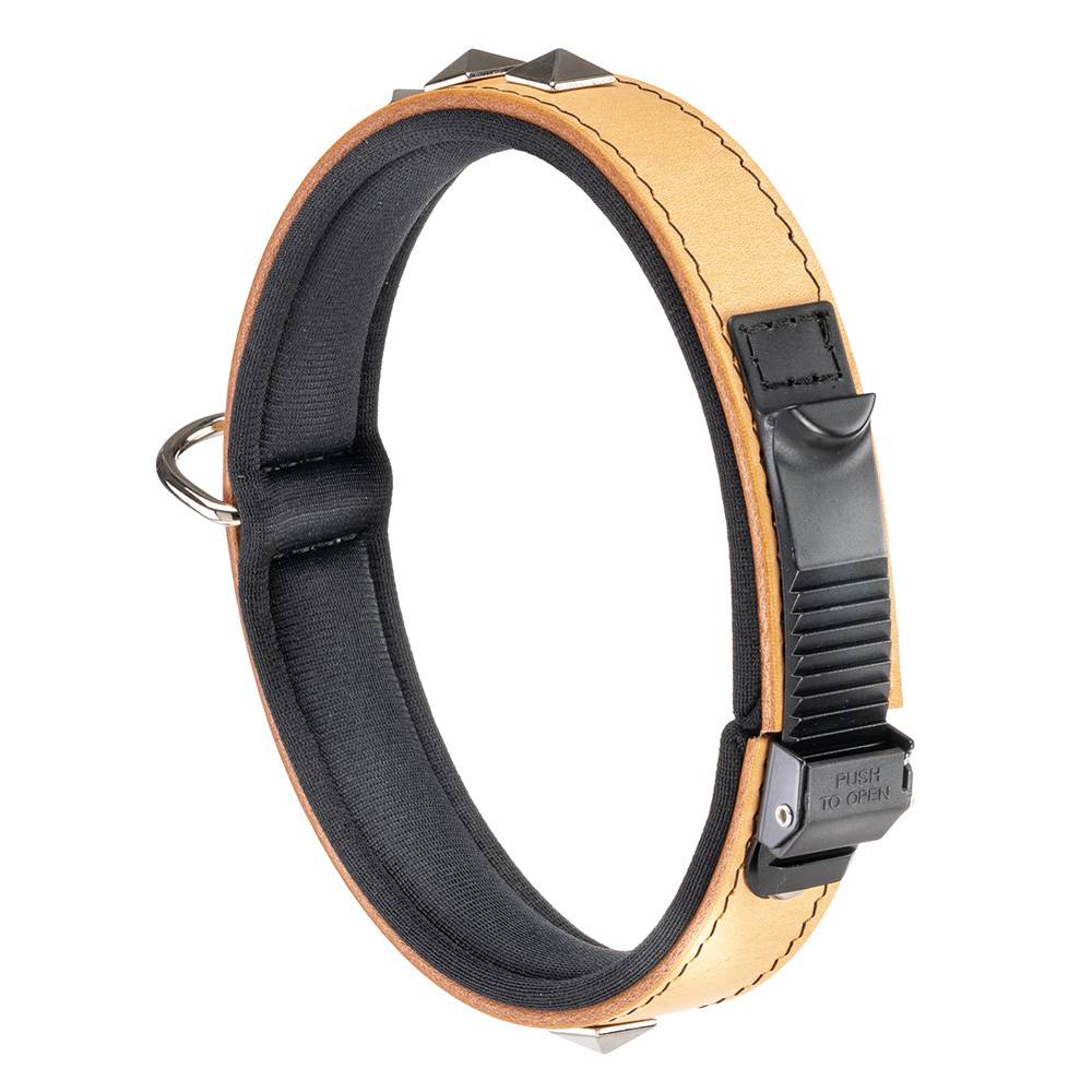 Ferplast - Collier pour Chiens GIOTTO LUXOR C25/44, en Cuir Véritable avec Clous Argentés - Imagen 3