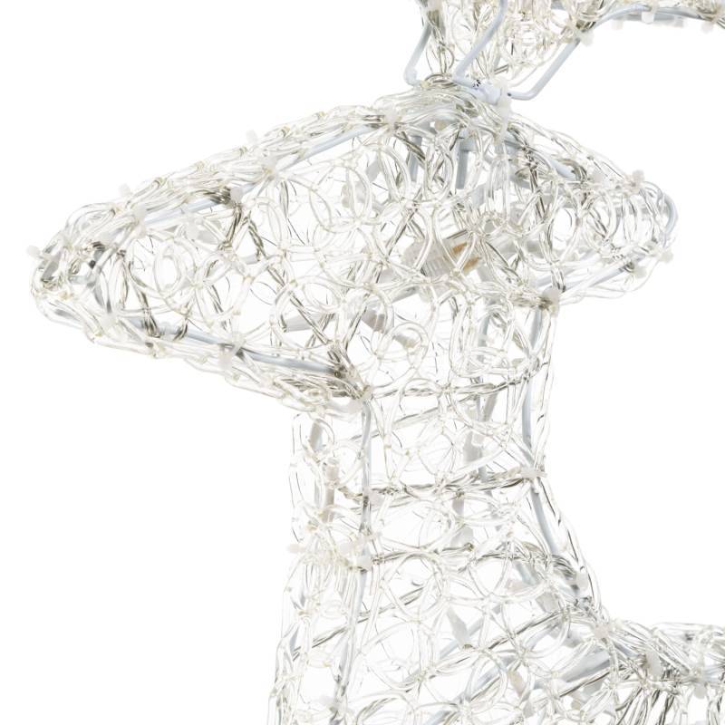 Lotti - Renne au Galop 3D lumineux H85cm 180 LED blanc froid Acrylique extérieur 31V Lotti - Imagen 6
