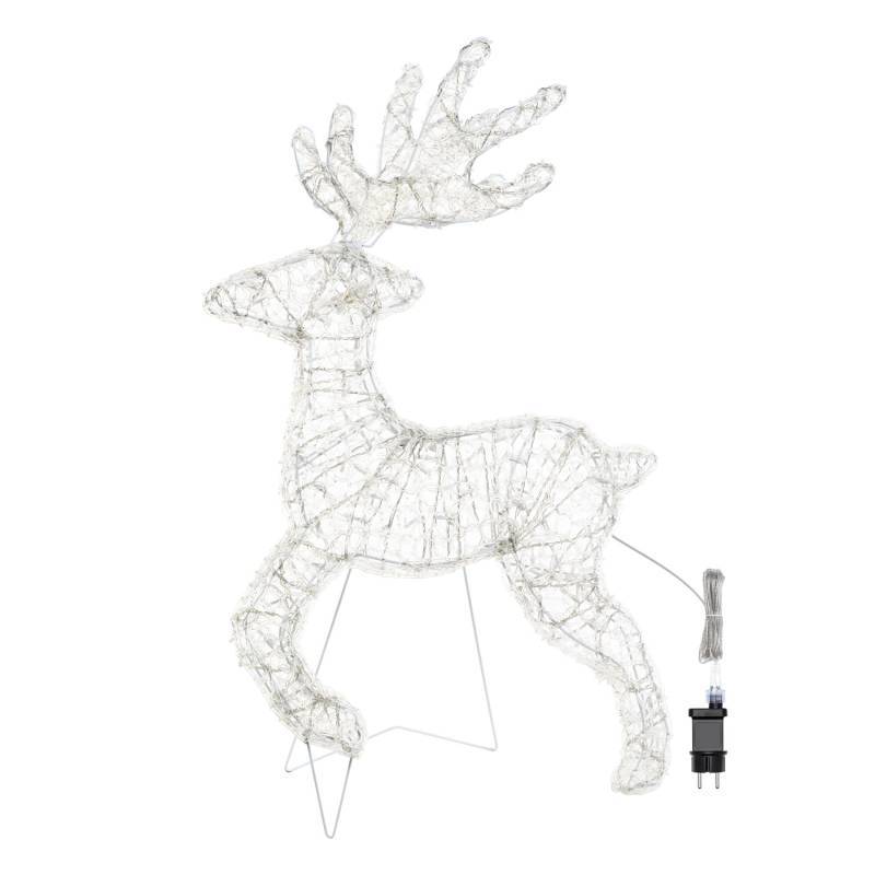 Lotti - Renne au Galop 3D lumineux H85cm 180 LED blanc froid Acrylique extérieur 31V Lotti - Imagen 3