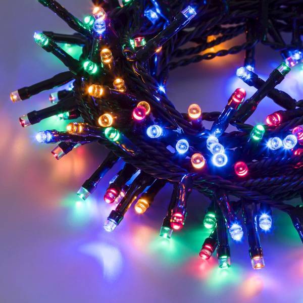 Lotti - Guirlande lumineuse multicolore 48,5M 1200 LED 8 modes mémoire timer câble vert extérieur Lotti - Imagen 1