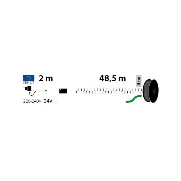 Lotti - Guirlande lumineuse multicolore 48,5M 1200 LED 8 modes mémoire timer câble vert extérieur Lotti - Imagen 2