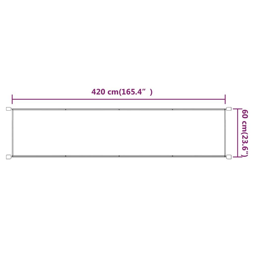 Helloshop26 - Auvent vertical 60 x 420 cm tissu oxford orange - Imagen 4