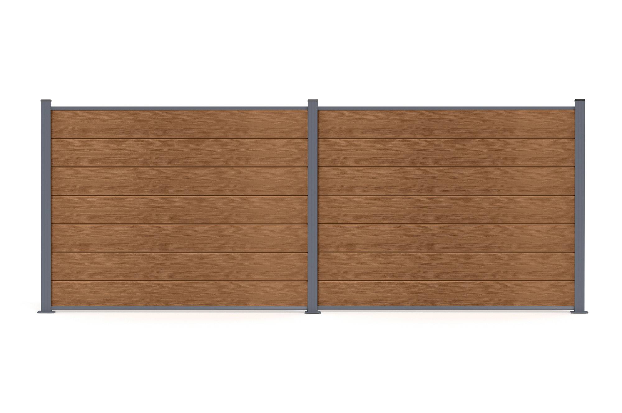 Casanoov Clôture composite Stockhorn 8 m H.150   cm sur plaque finition teck - Image 6