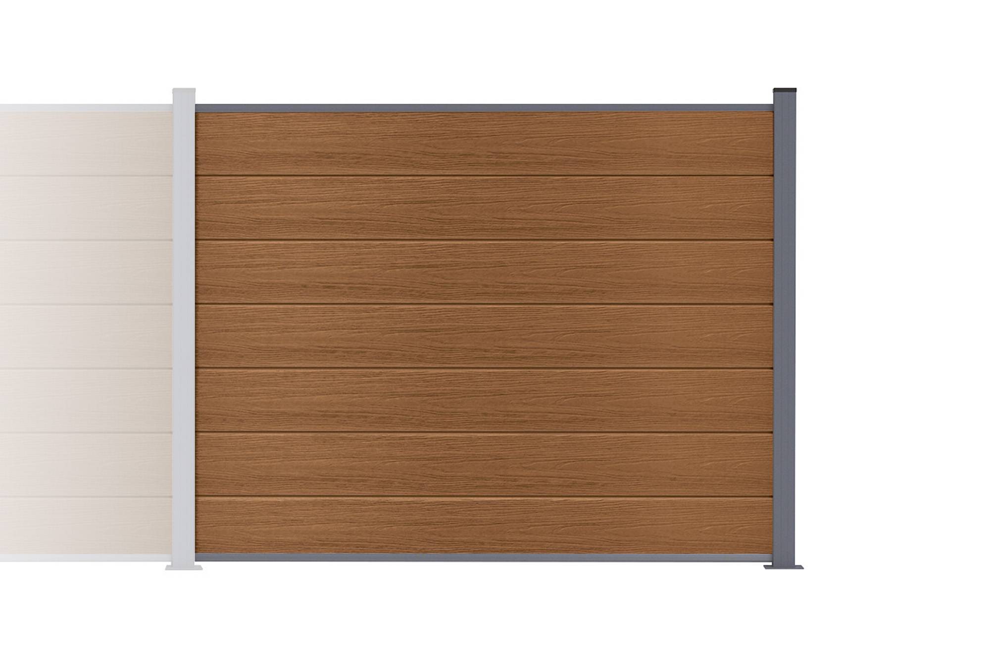 Casanoov Clôture composite Stockhorn 8 m H.150   cm sur plaque finition teck - Image 4