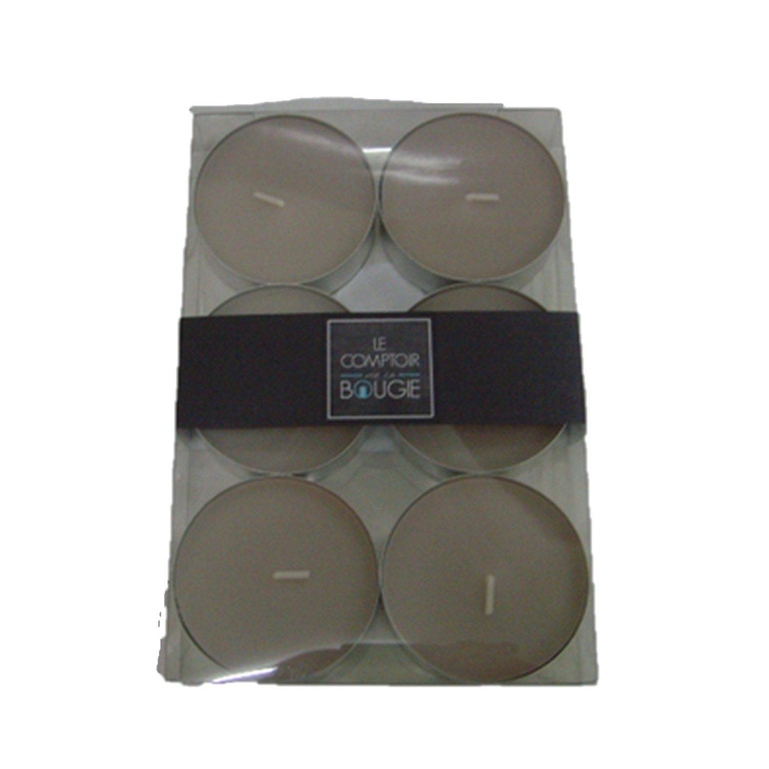 Sans Marque - Lot de 6 bougies colorées - Diam. 5,9 cm - Comptoir des bougies