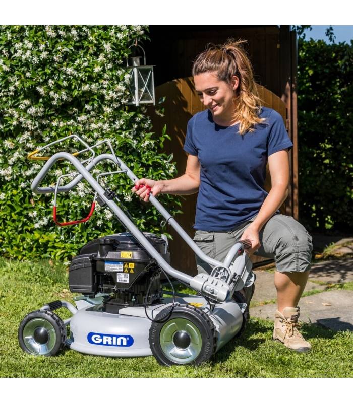 Grin - Tondeuse thermique tractée, moteur 163cm3 Briggs  Stratton, Mulching avancé, 1200m2 - GRIN HM46A - Image 4