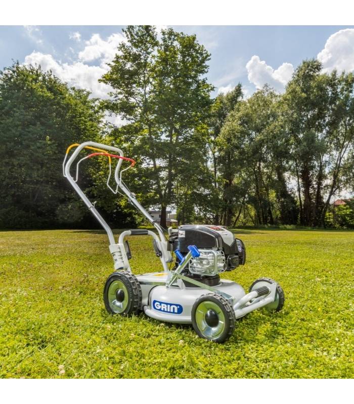 Grin - Tondeuse thermique tractée, moteur 163cm3 Briggs  Stratton, Mulching avancé, 1200m2 - GRIN HM46A - Image 5