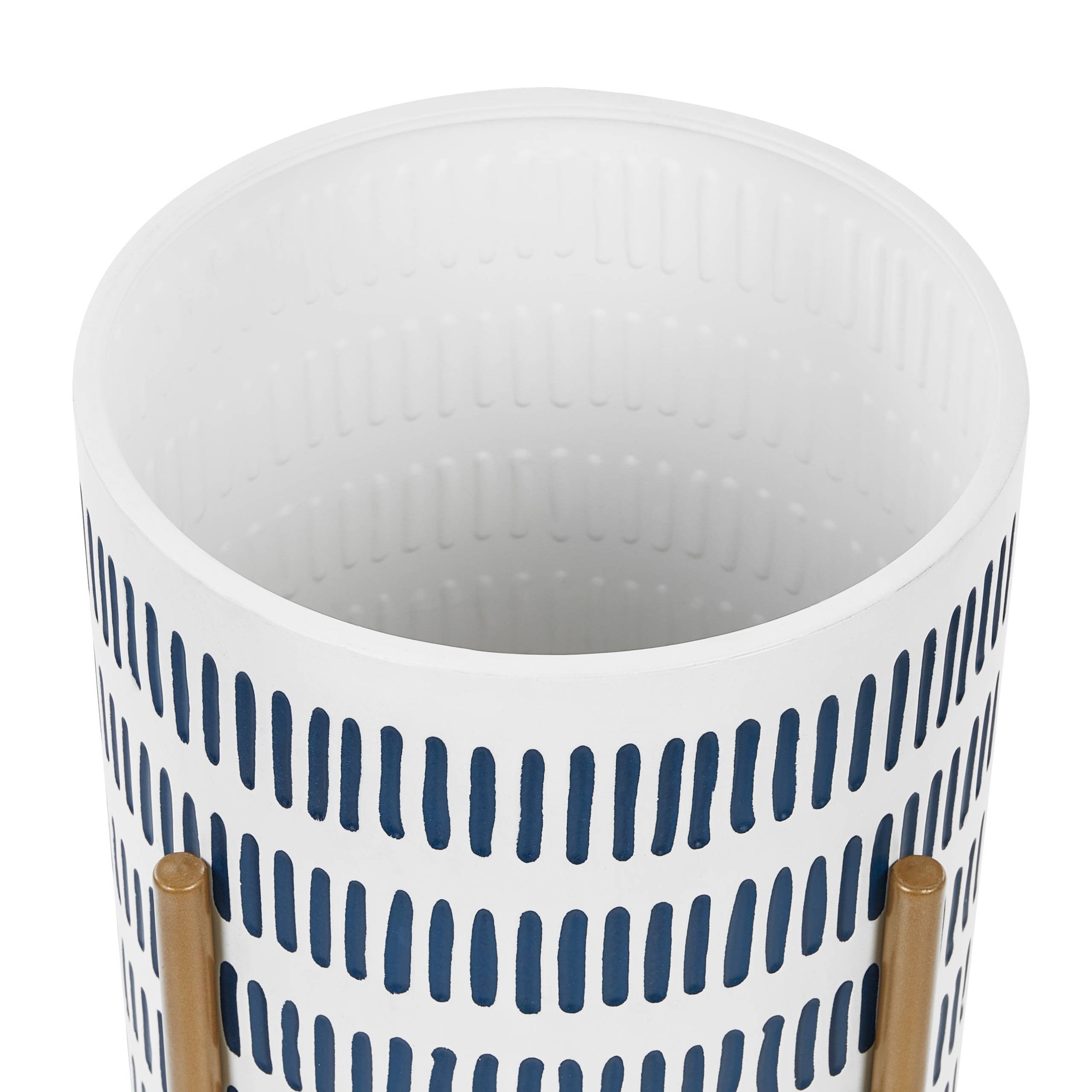 Beliani - Cache-pot d'intérieur Métal Blanc NEMOROSA - Beliani - Imagen 5