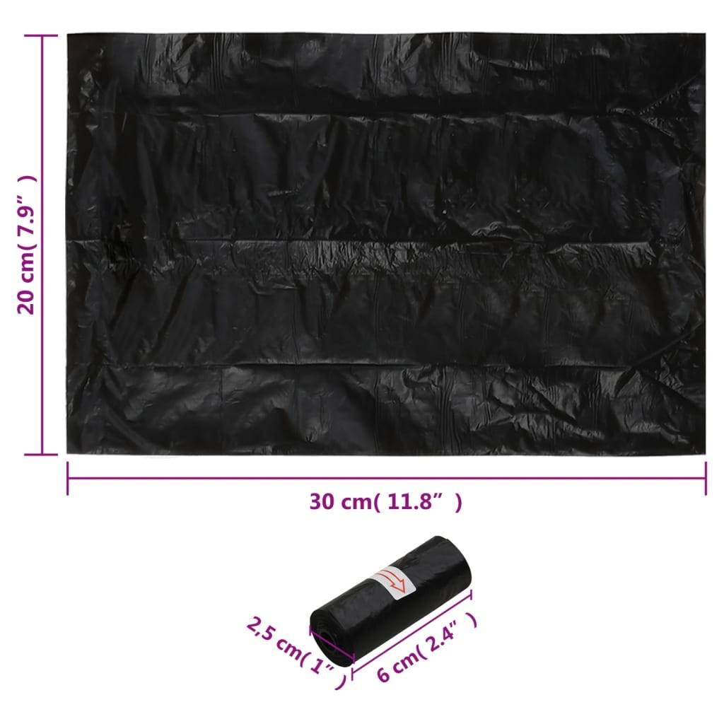 Vidaxl - Sacs à crottes pour chiens 750 pcs noir 30x20 cm PE vidaXL 172388