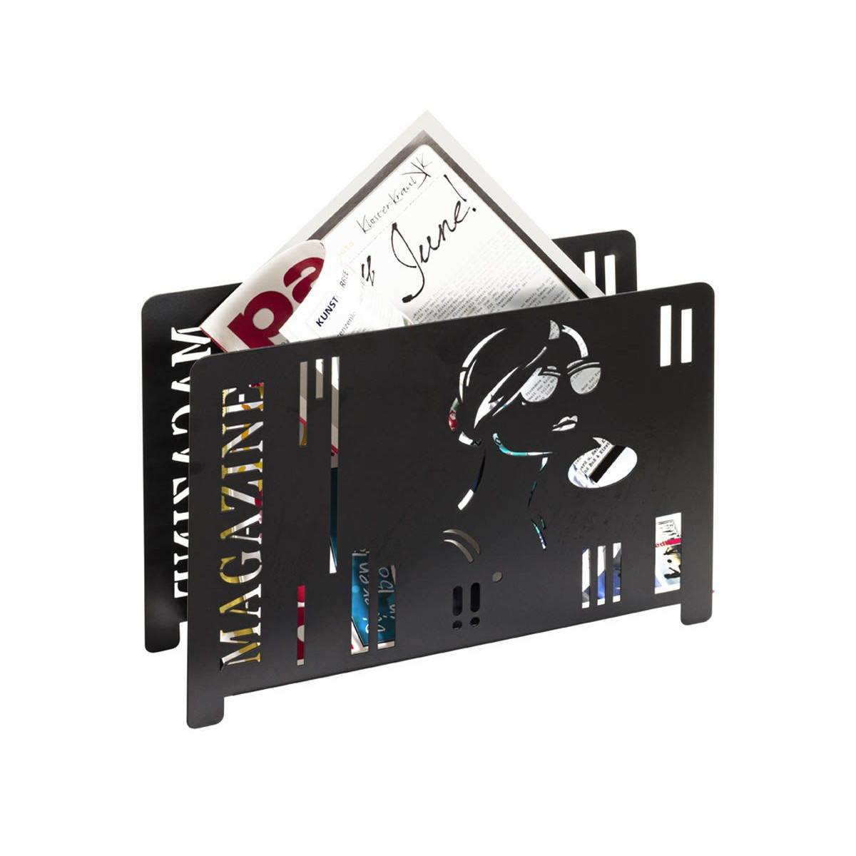 Porte-Revues Design "Magazine" 37cm Noir - Image 2