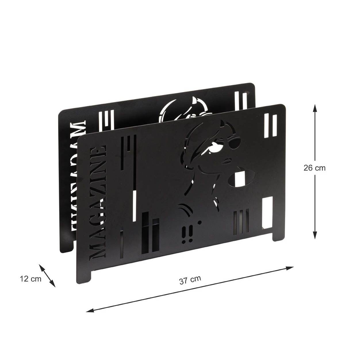 Porte-Revues Design "Magazine" 37cm Noir - Image 5