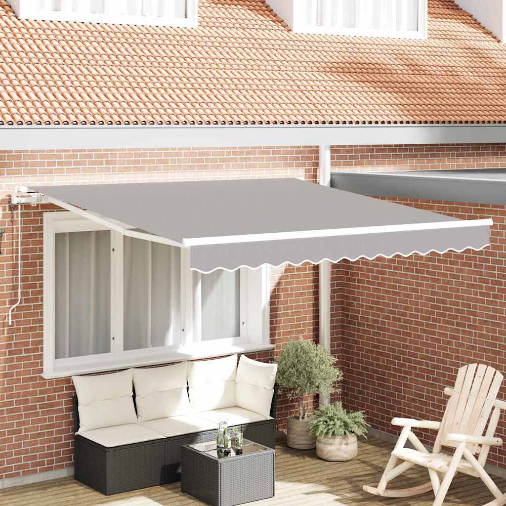 Maison Chic - Store banne | Auvent Rétractable Gris clair 300 x 250 cm tissu Maison Chic - Image 2
