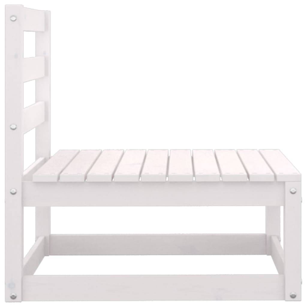 Helloshop26 - Salon de jardin meuble d'extérieur ensemble de mobilier 3 pièces blanc bois de pin massif - Imagen 4