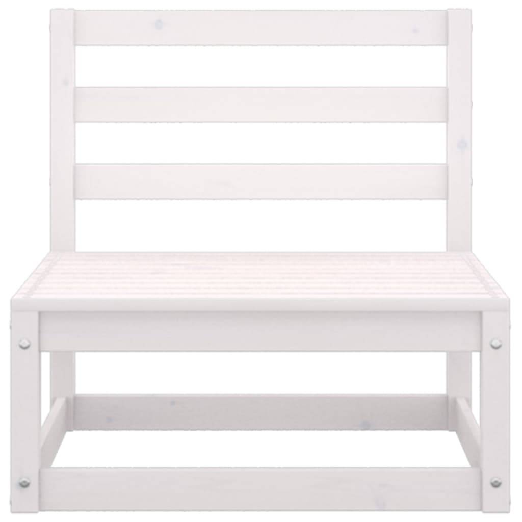 Helloshop26 - Salon de jardin meuble d'extérieur ensemble de mobilier 3 pièces blanc bois de pin massif - Imagen 3