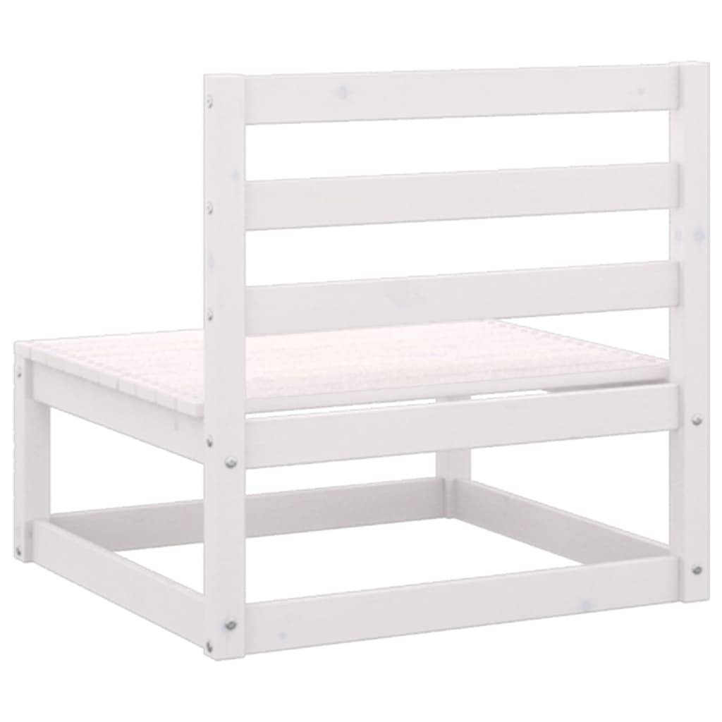 Helloshop26 - Salon de jardin meuble d'extérieur ensemble de mobilier 3 pièces blanc bois de pin massif - Imagen 5