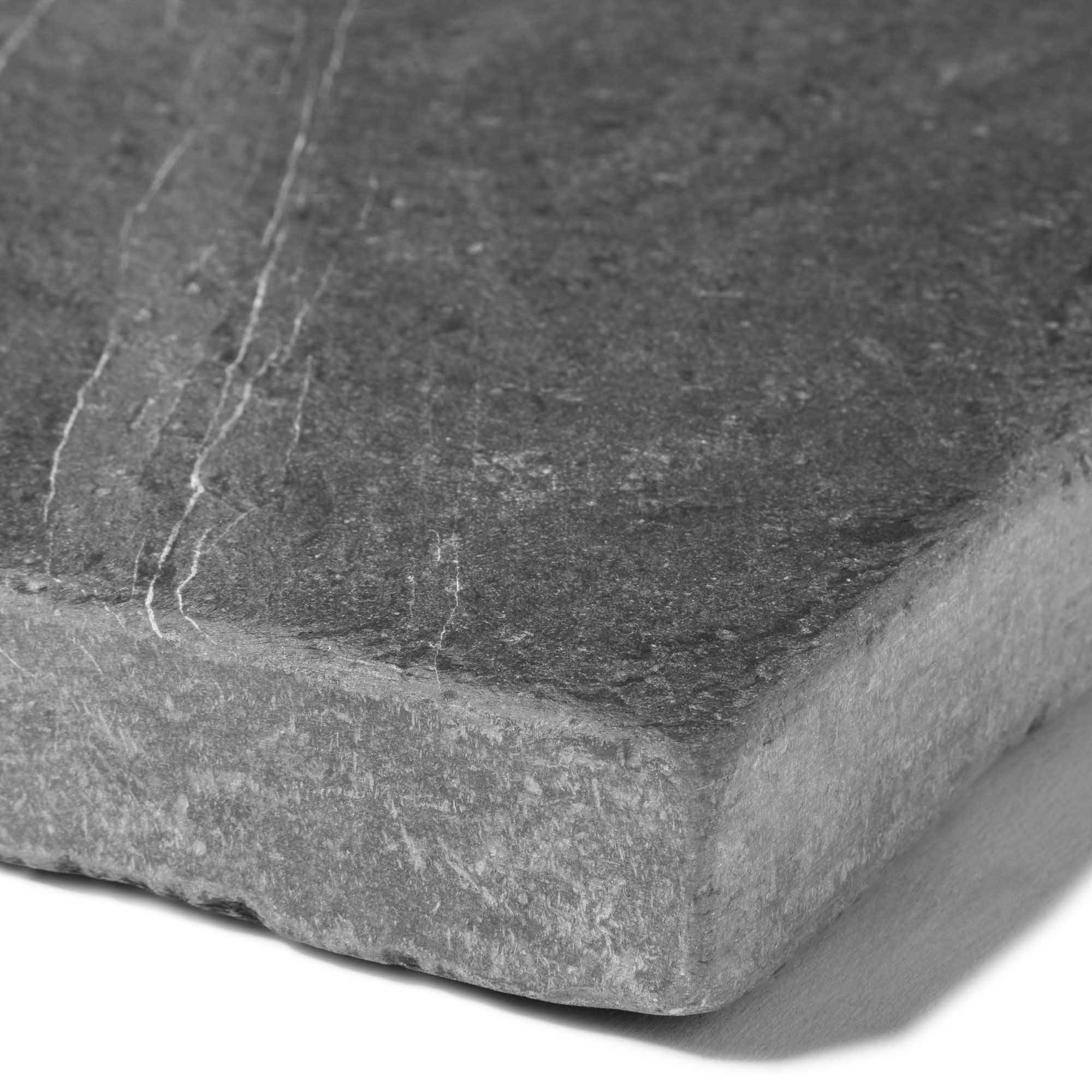 Margelle de piscine Ardoise Noire Vieillie 100x20x3 cm Bord Droit (à l'unité) - RO'MA NATURE - Image 2