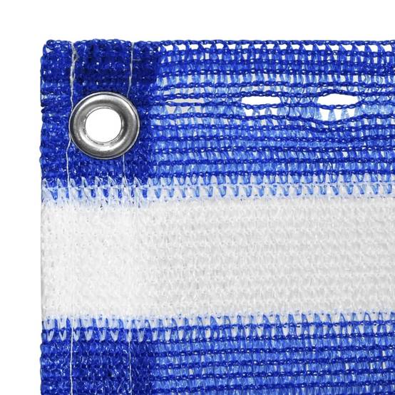 Helloshop26 - Écran de balcon brise pare vue protection confidentialité 75 x 300 cm PEHD bleu et blanc - Imagen 2