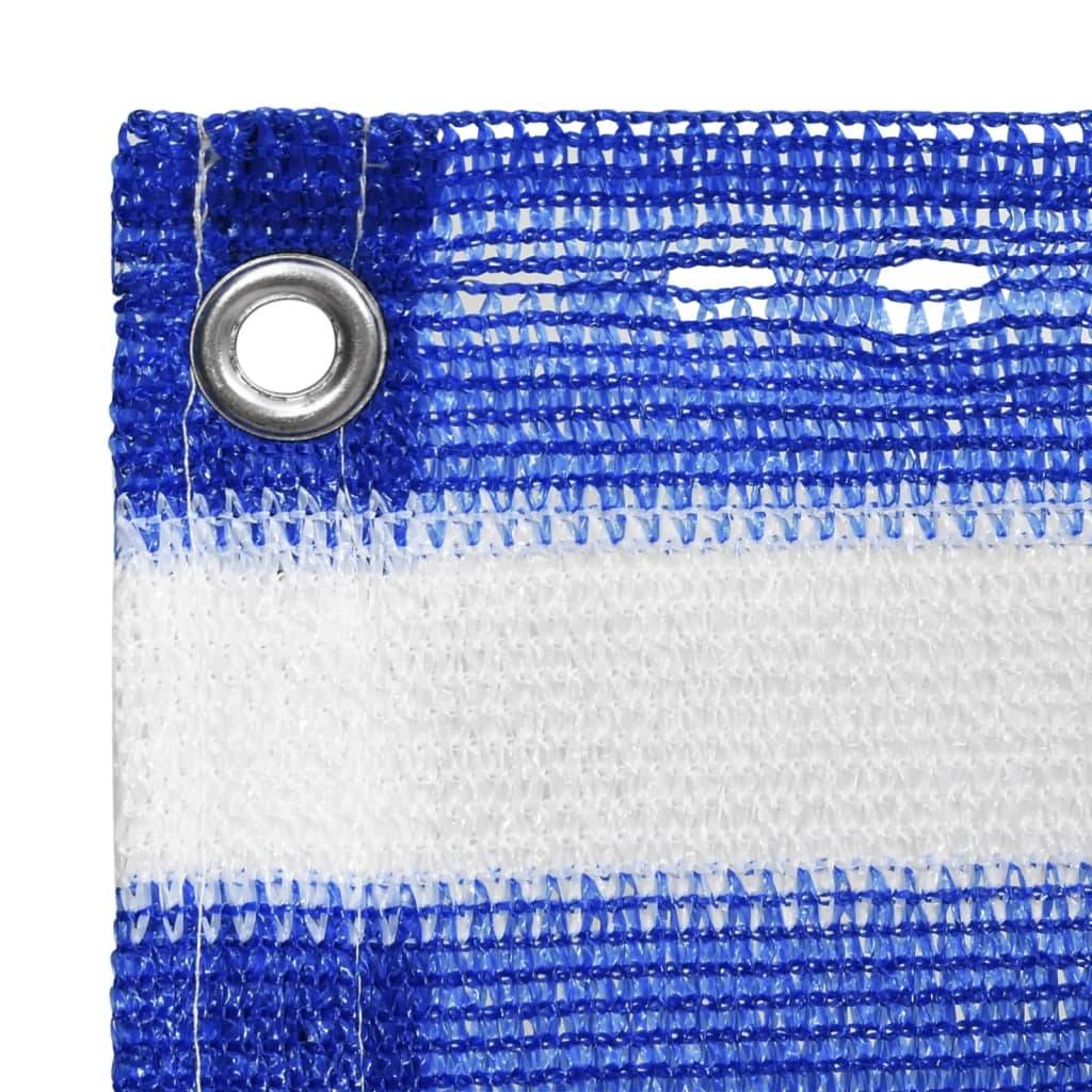 Helloshop26 - Écran de balcon brise pare vue protection confidentialité 75 x 300 cm PEHD bleu et blanc - Imagen 2