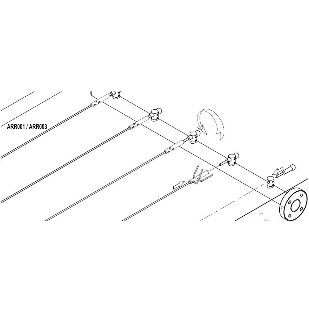 Decklinea - Kit tendeur cables sur poteau garde corps inox (5 pièces) - Imagen 3