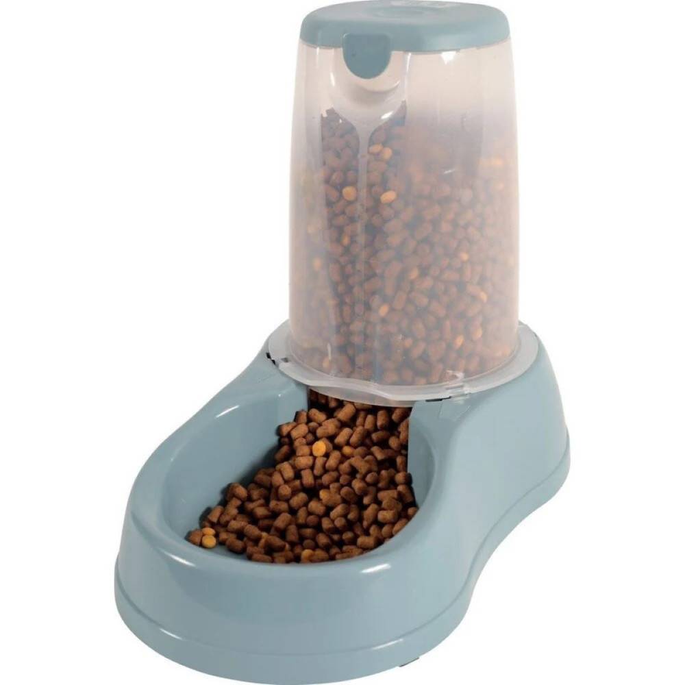 Distributeur de croquettes 6.5 kg, bleu en plastique, pour chien - Imagen 1