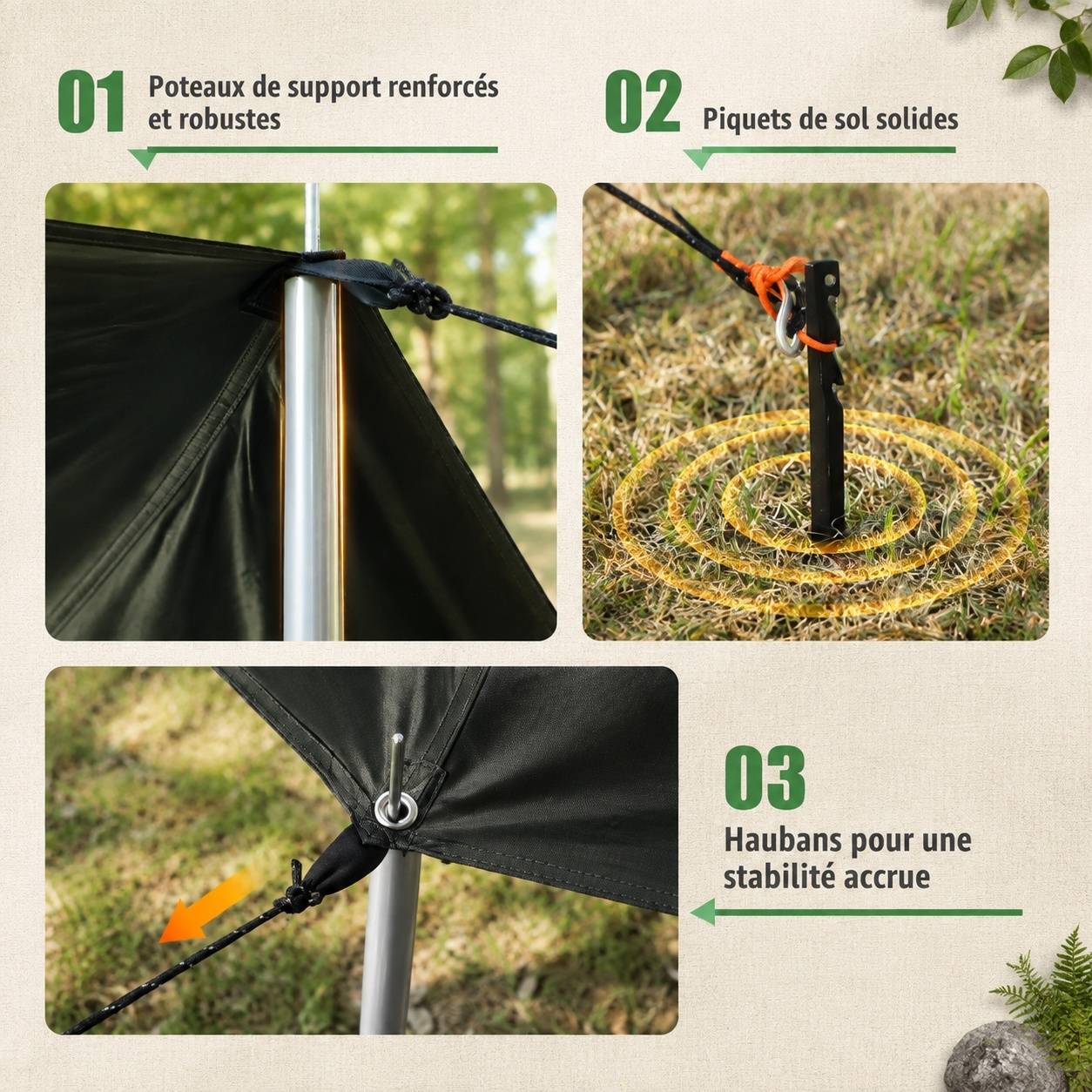 Auvents de Voiture Tente Universelle SUV Imperméable Oxford Toit - Image 7