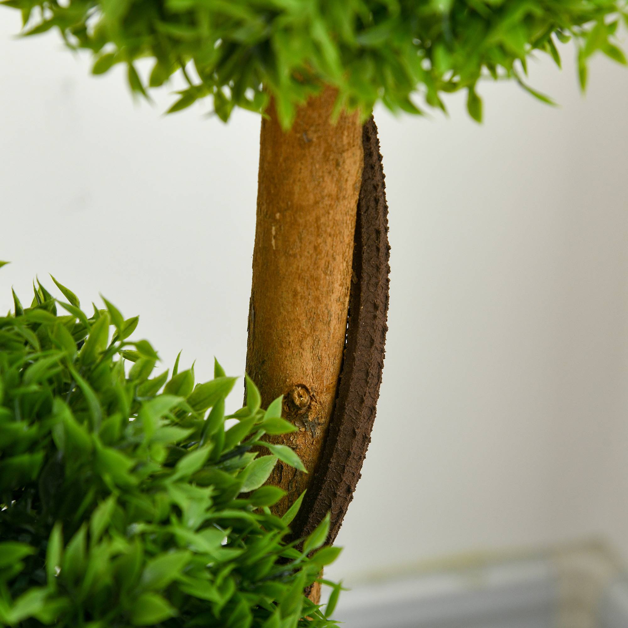 Arbre artificiel buis avec 3 boules feuilles de bambou pot inclus intérieur et extérieur hauteur 110 cm vert - Image 10