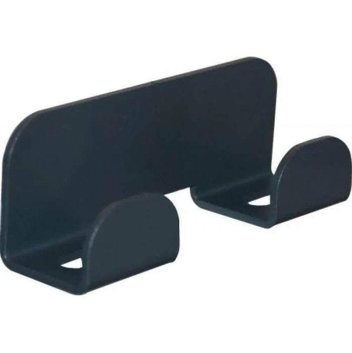 Patère magnétique double noir RAL9005 fine texture - DEVISMES - 12180/9005FT - Image 1
