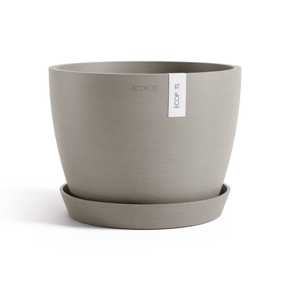 Ecopots - Pot Rond Stockholm 24 Taupe - Ø 23,2 x H. 17,6 cm - 5,4 L ECOPOTS - Imagen 3