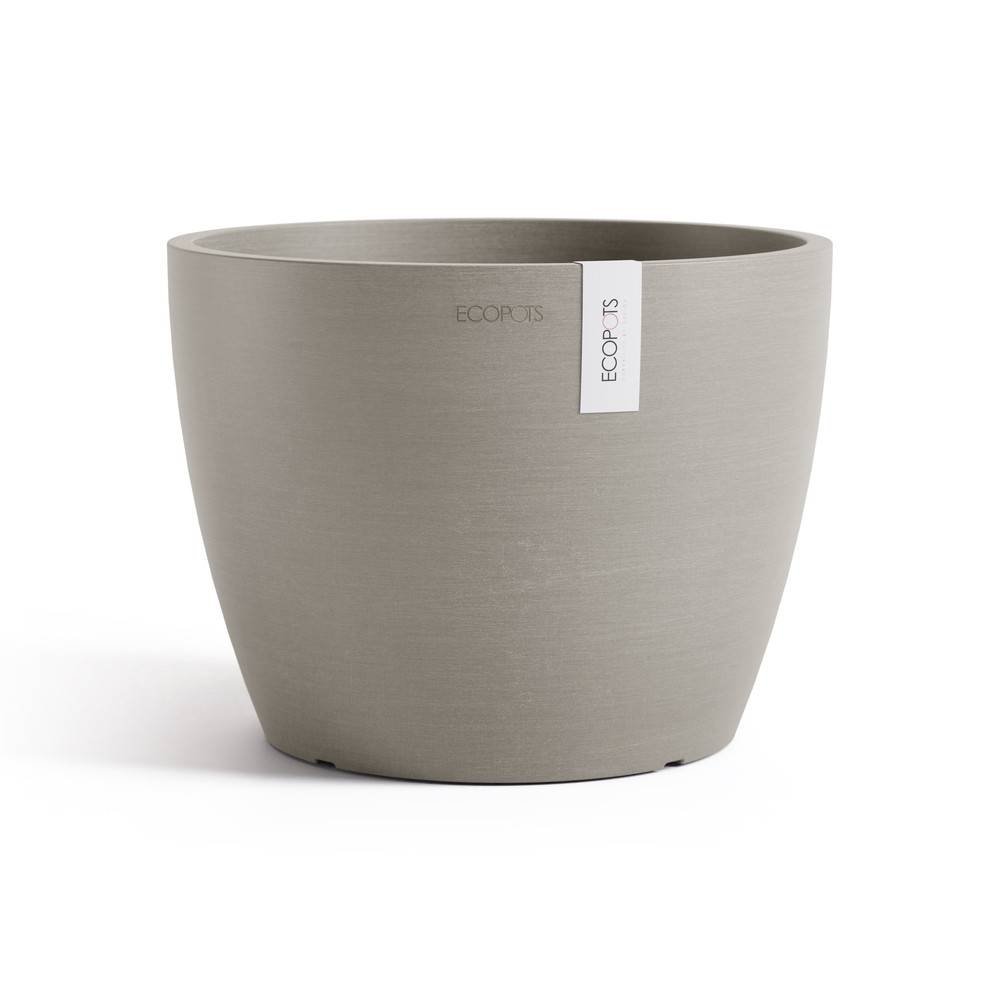Ecopots - Pot Rond Stockholm 24 Taupe - Ø 23,2 x H. 17,6 cm - 5,4 L ECOPOTS - Imagen 2
