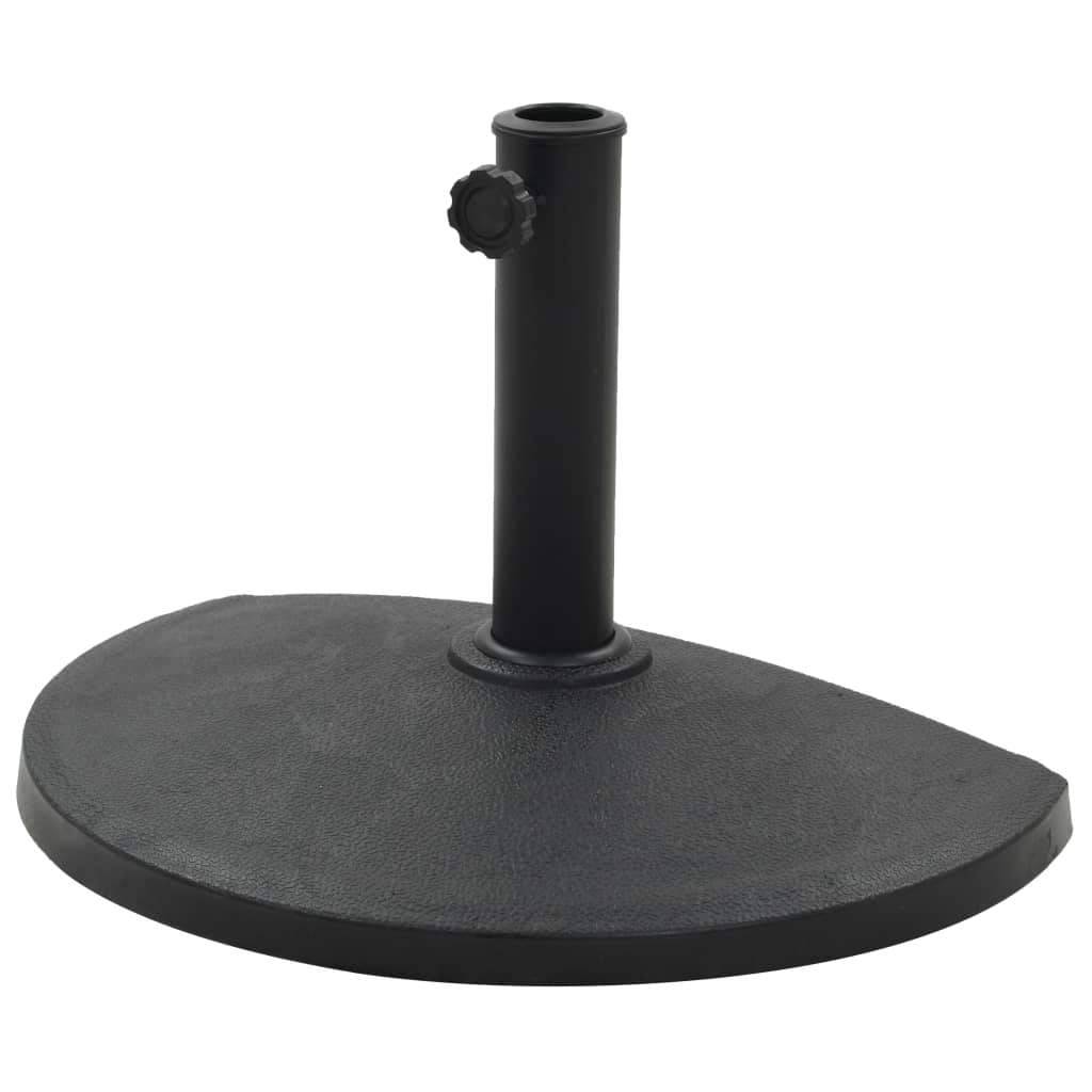 Helloshop26 - Socle pied demi-rond de parasol résine diamètre de 38 et 48 mm 9 kg Noir - Image 1