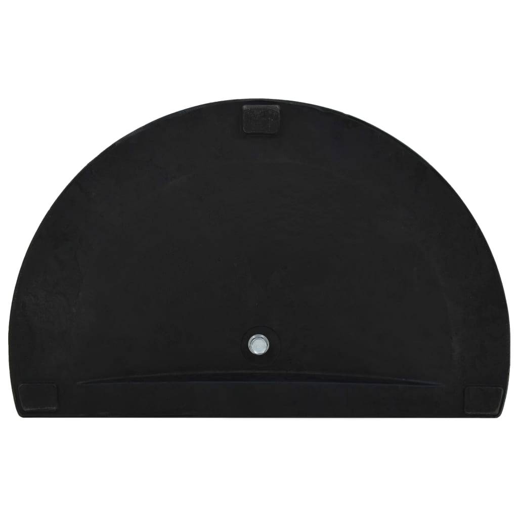 Helloshop26 - Socle pied demi-rond de parasol résine diamètre de 38 et 48 mm 9 kg Noir - Image 5