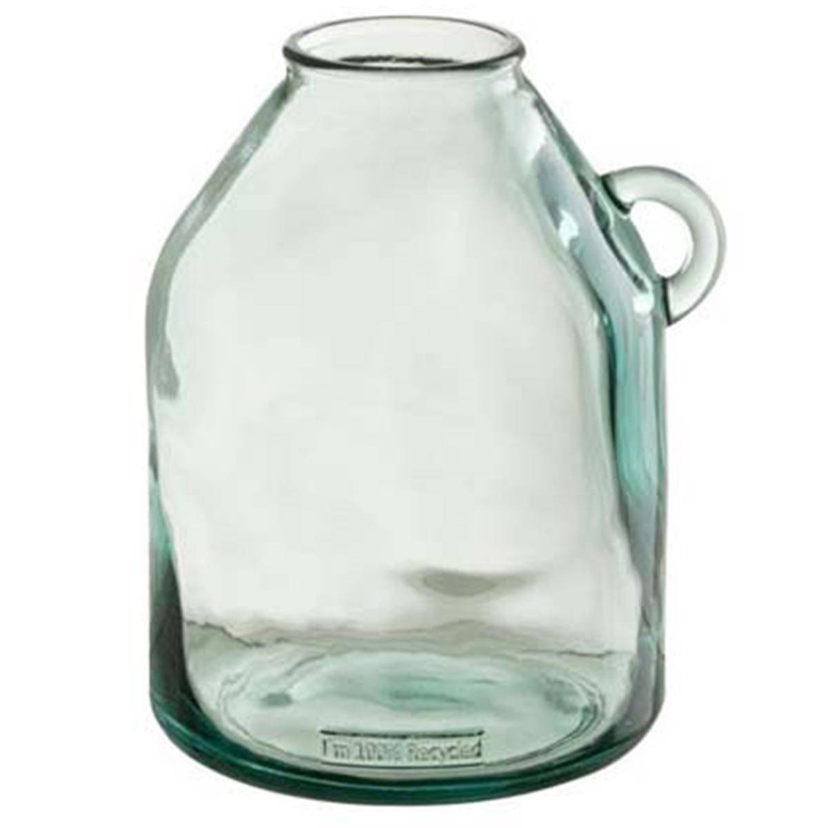 J-Line - Vase Cylindrique Design "Anse" 25cm Transparent