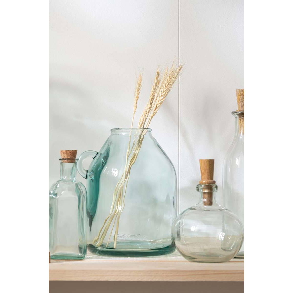 J-Line - Vase Cylindrique Design "Anse" 25cm Transparent - Image 2
