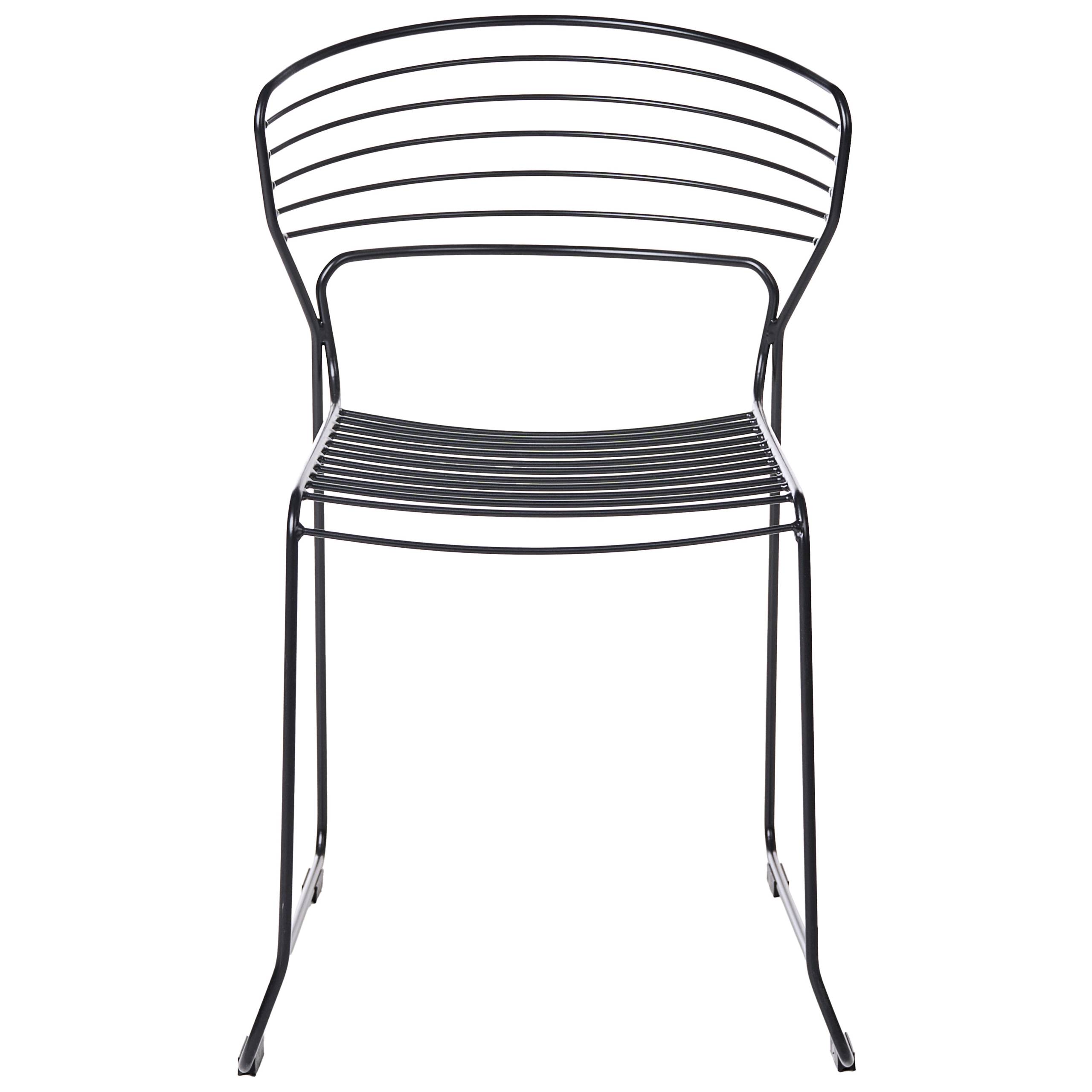 Beliani - Chaise de jardin Acier Noir PISTOIA - 54x51x80- Beliani - Image 4