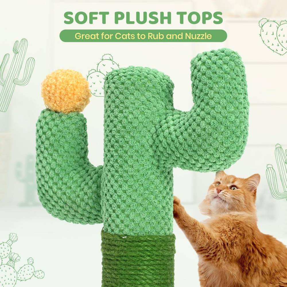 Griffoir pour chat-Griffoir cactus pour chat en jute naturel 33cm - Design décoratif - Living123 - Image 4