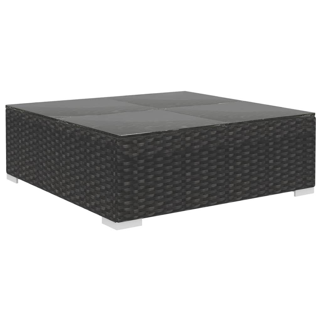 Vidaxl - Salon de jardin 6 pcs avec coussins Résine tressée Noir vidaXL 47258 - Imagen 7