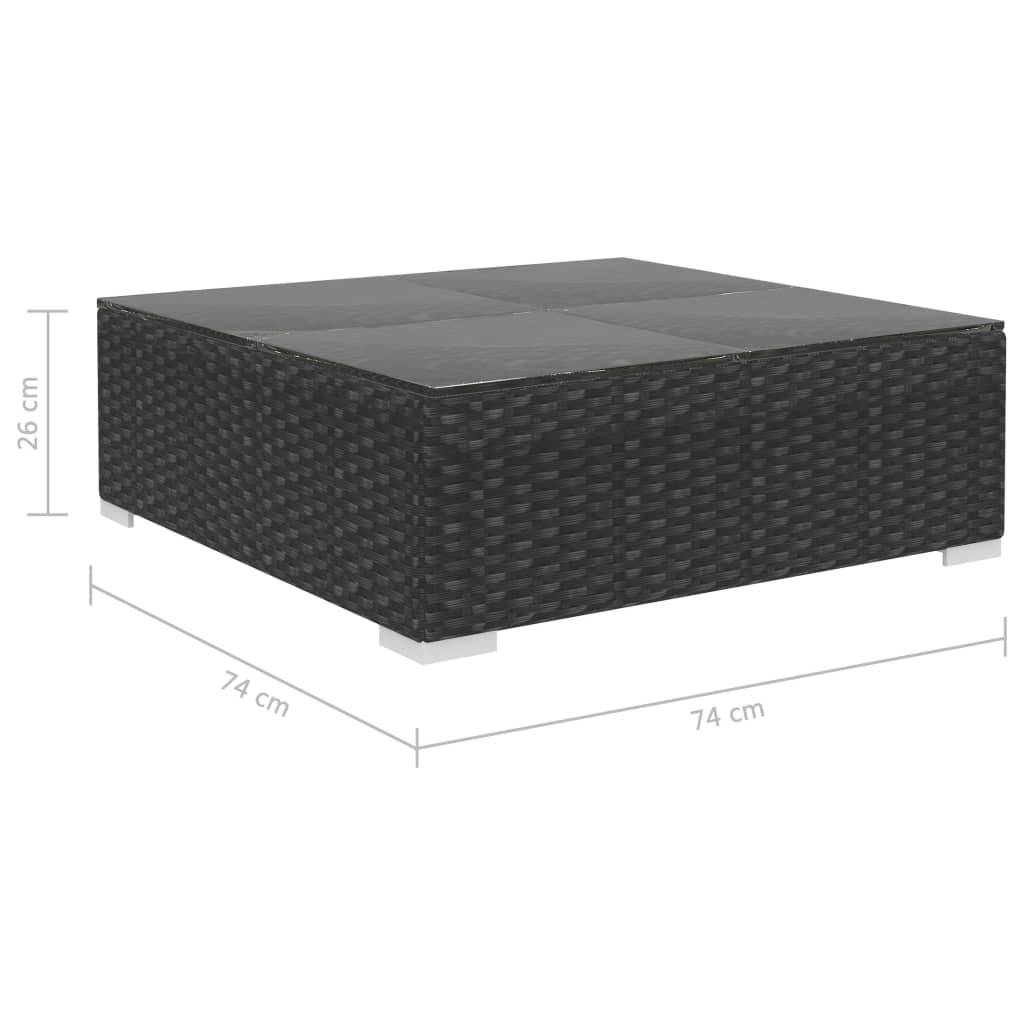 Vidaxl - Salon de jardin 6 pcs avec coussins Résine tressée Noir vidaXL 47258 - Imagen 3