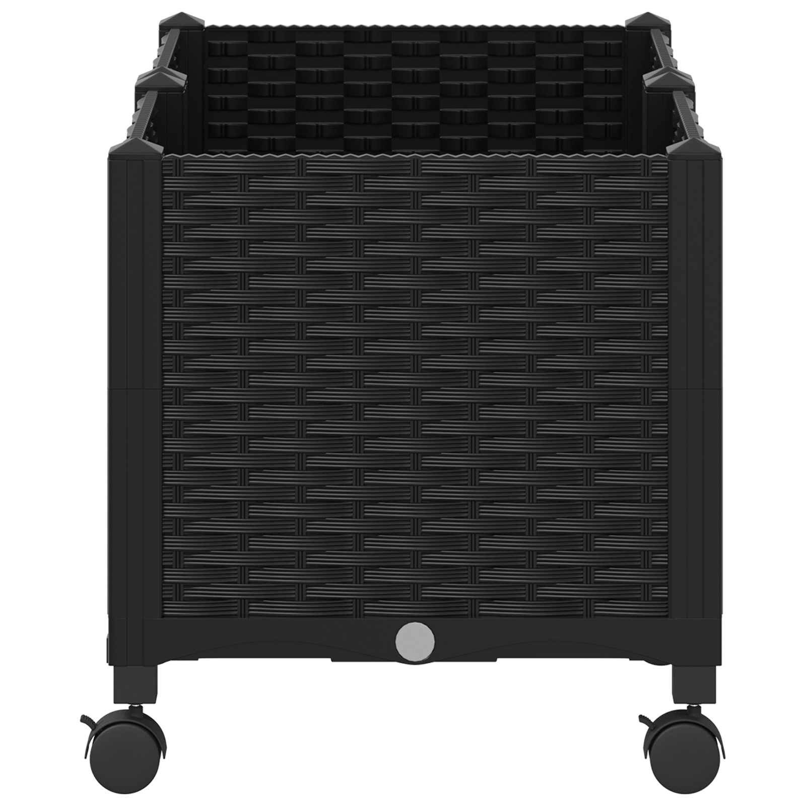Jardinière polypropylène noir 80 x 40 x 44 cm - PANGIVO - Image 4