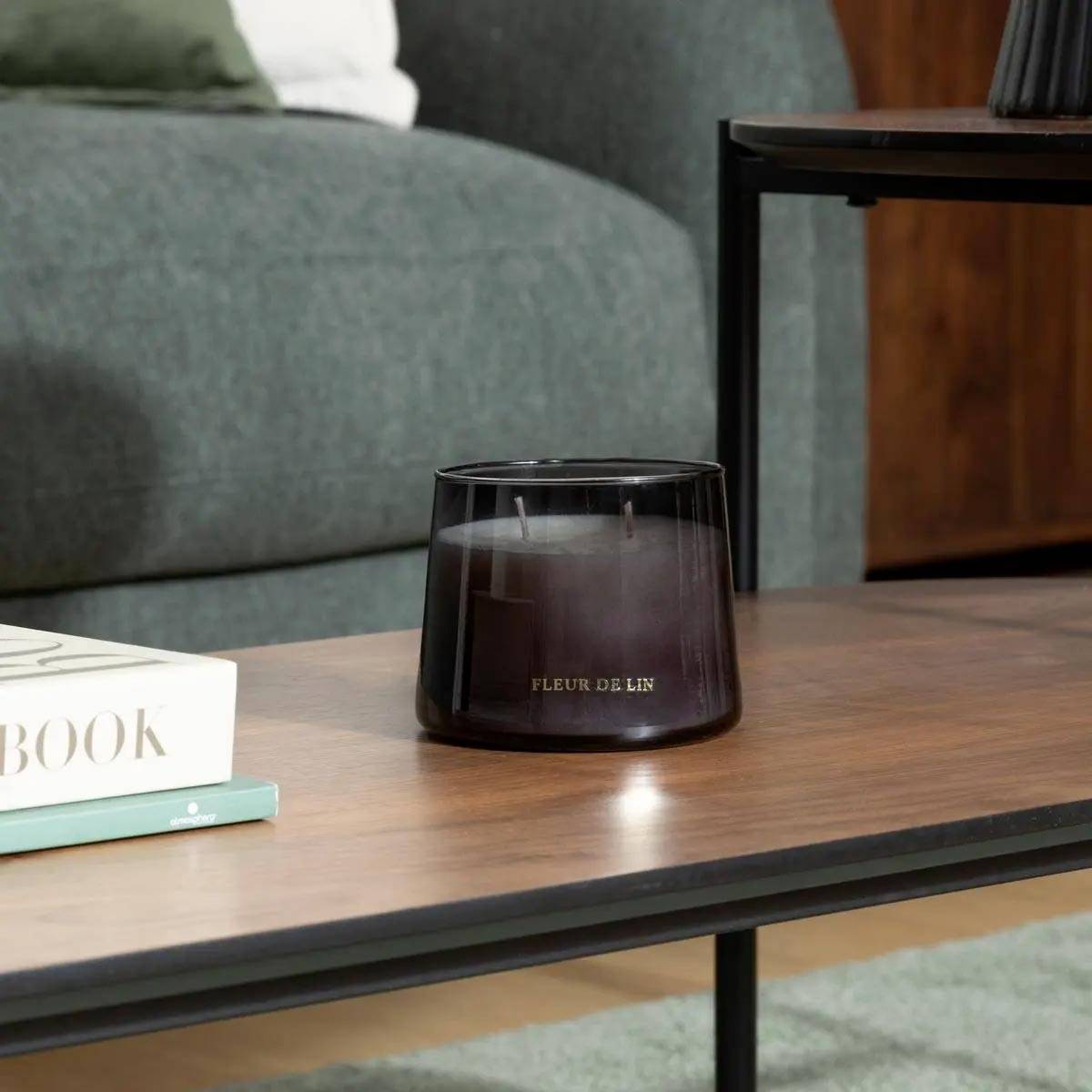 Atmosphera - Bougie Parfumée 300 G Parfum Fleur de lin Pot en verre - Imagen 2